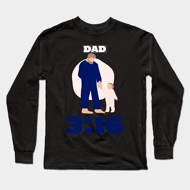 DAD 3:16 Long Sleeve T-Shirt by Cectees